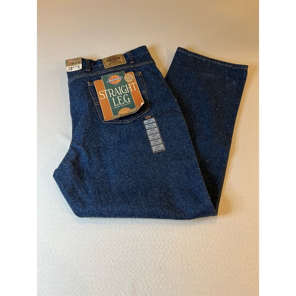 Dickies NWT Men's Work Jeans 44x32  Regular Fit Straight Leg 5 Pocket Blue Denim - Picture 1 of 5